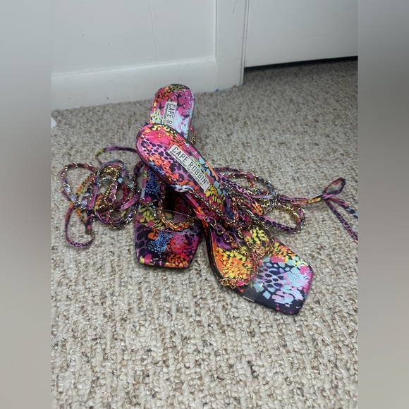 Cape Robbin Colorful Strappy High Heel Sandals size 8.5 - Picture 3 of 6